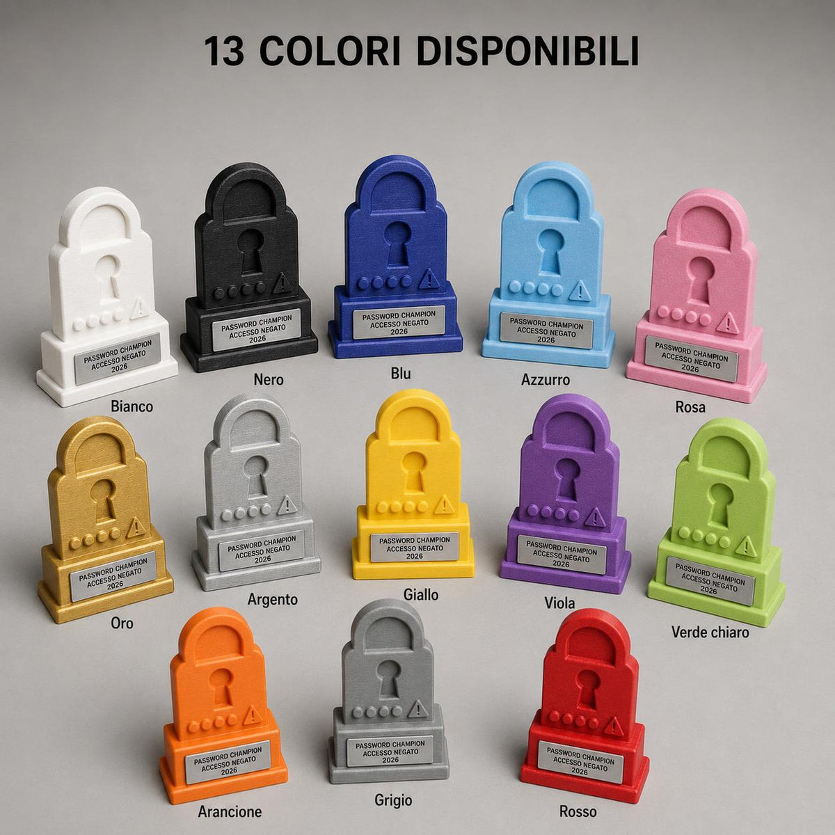Trofeo Campione delle Password Dimenticate Personalizzato, Regalo Divertente per Collega, Amico o Informatico
