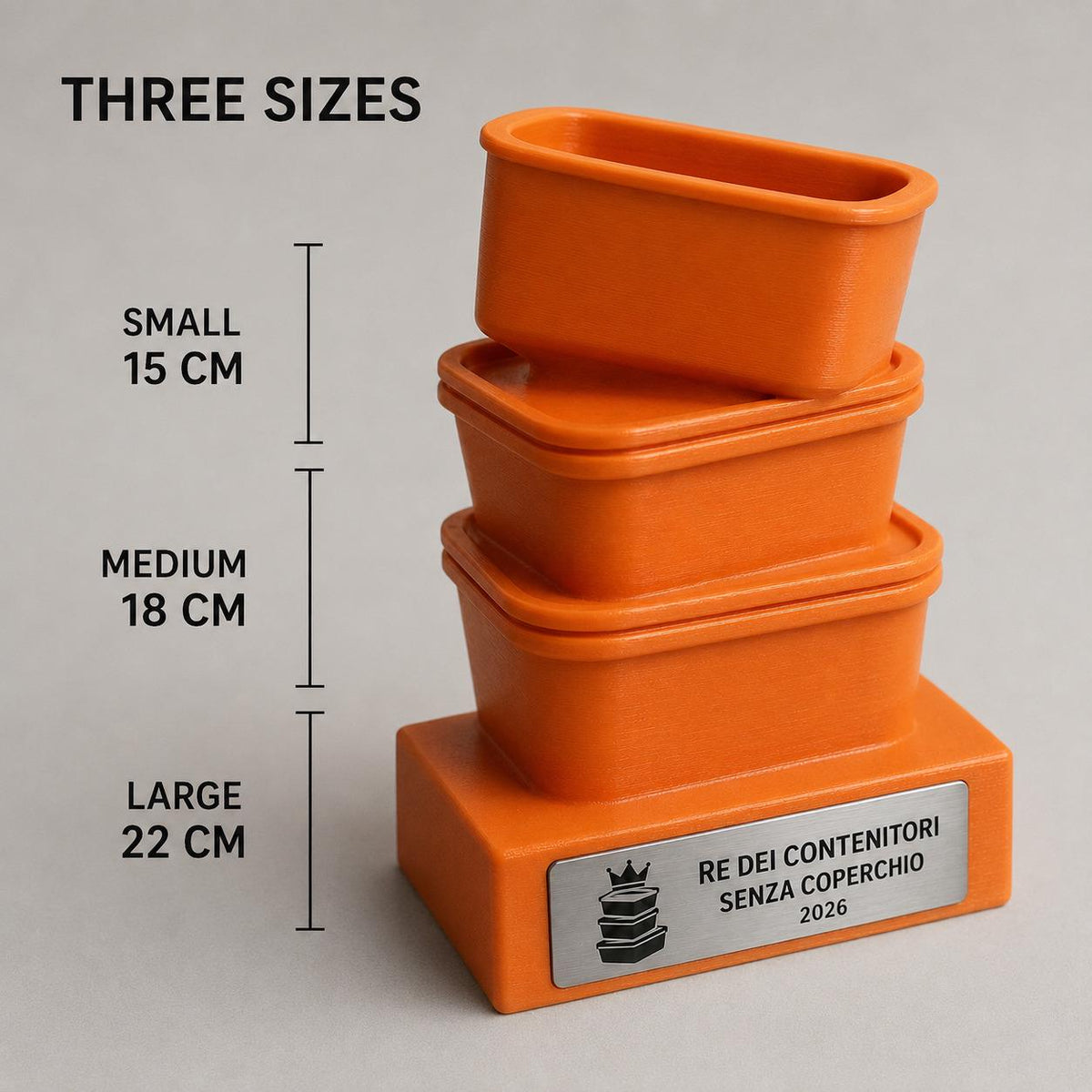 Trofeo Campione dei Contenitori Senza Coperchio Personalizzato, Regalo Divertente per Famiglia, Amico o Coinquilino