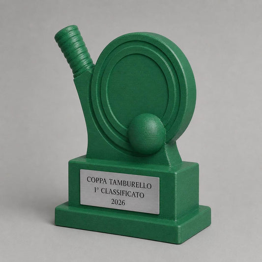 Trofeo Tamburello Personalizzato, Premio Sportivo per Tornei, Club, Squadre e Associazioni