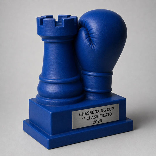 Trofeo Chessboxing Personalizzato, Premio Sportivo per Tornei, Club, Atleti e Associazioni