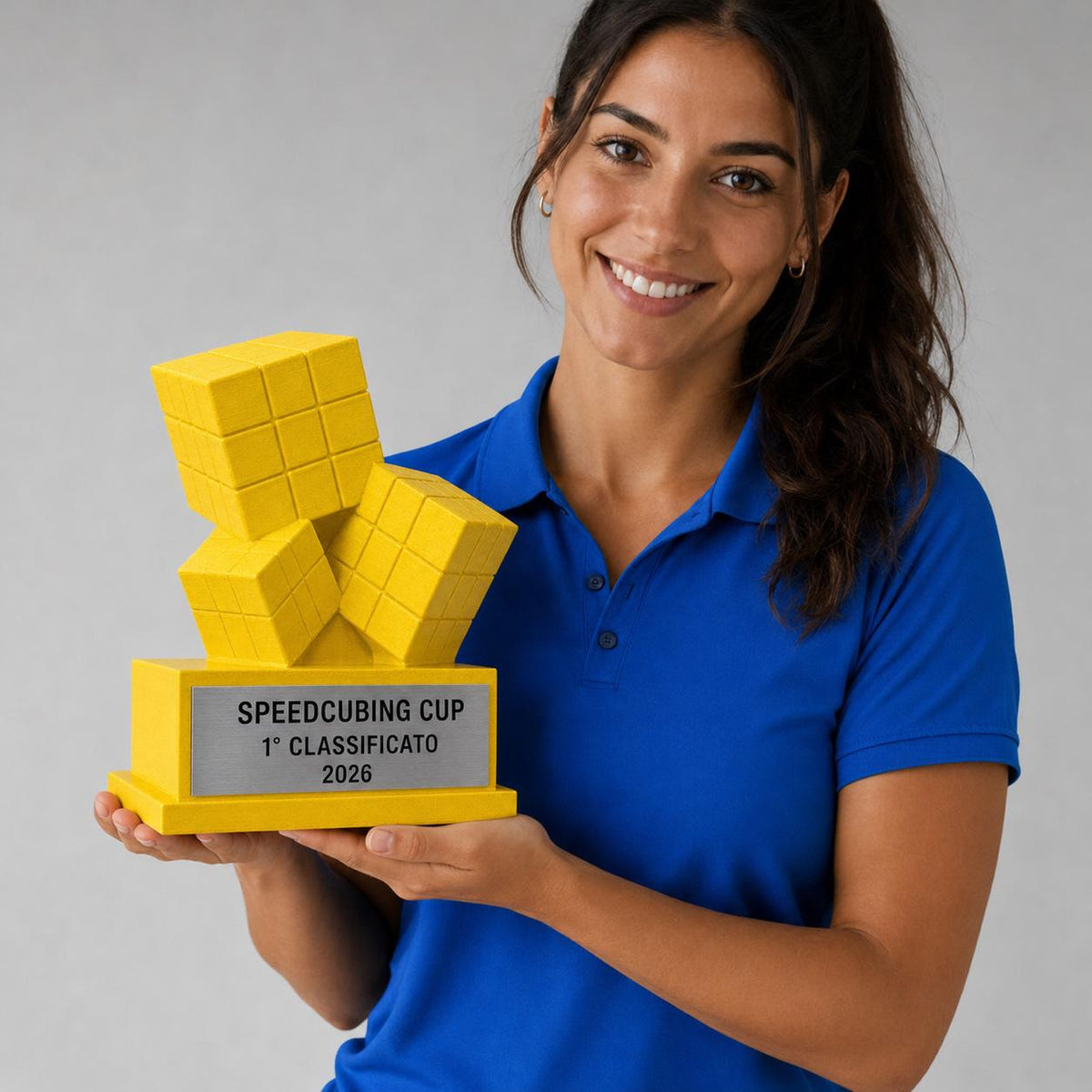 Trofeo Speedcubing Personalizzato, Premio Sportivo per Gare di Velocità, Club, Scuole e Associazioni