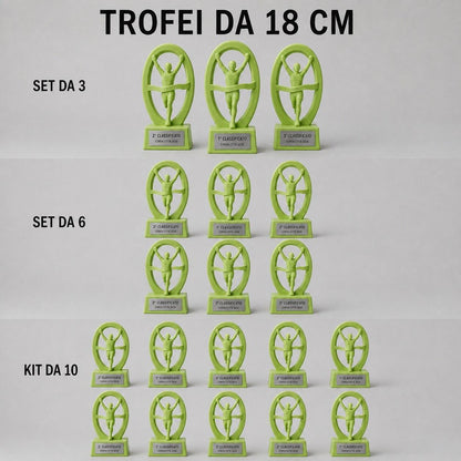 Set Trofei Running Traguardo Personalizzati, 3 6 o 10 Premi per Gare Podistiche, Club e Associazioni con Logo