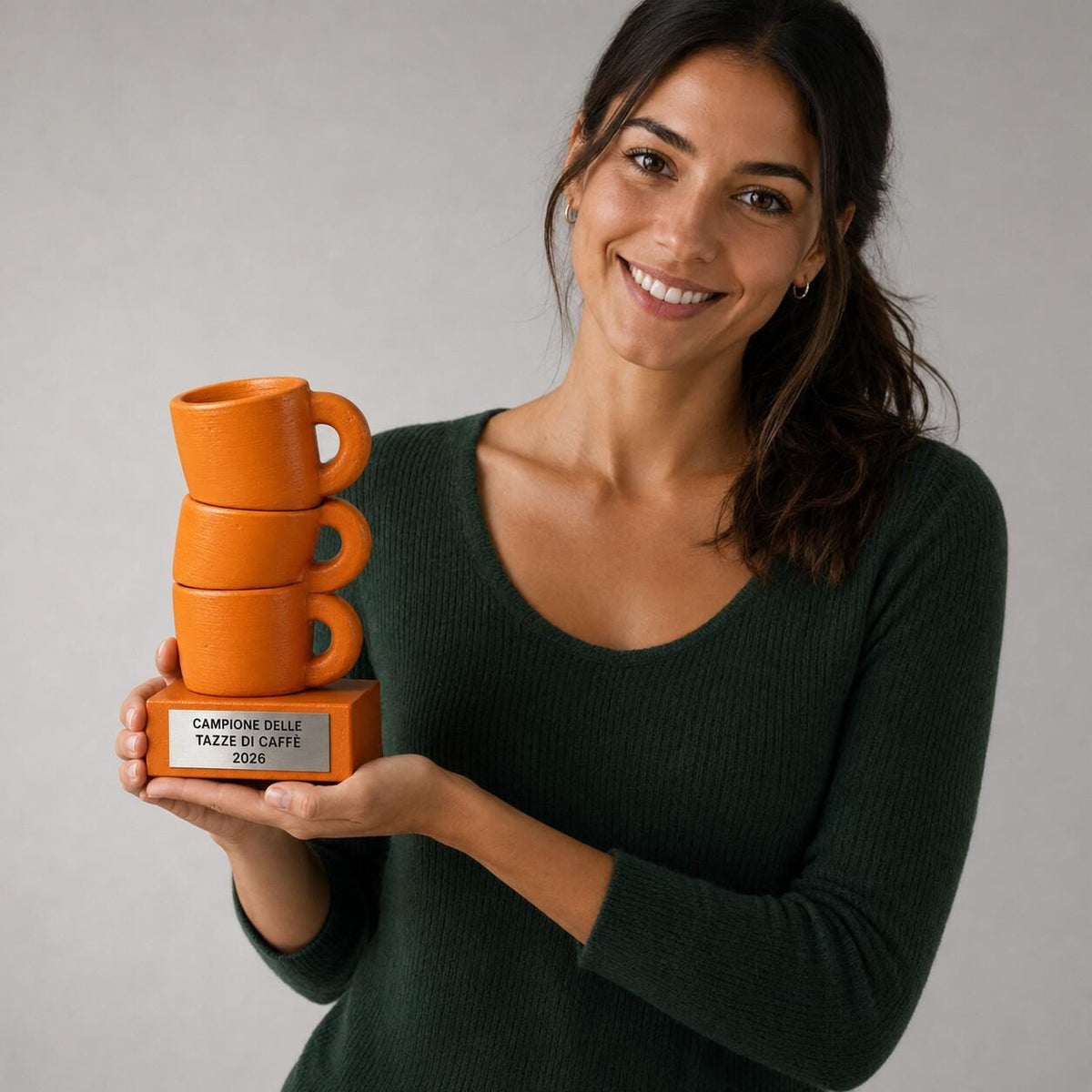 Trofeo Campione delle Tazze di Caffè Personalizzato, Regalo Divertente per Collega, Amico, Papà o Mamma
