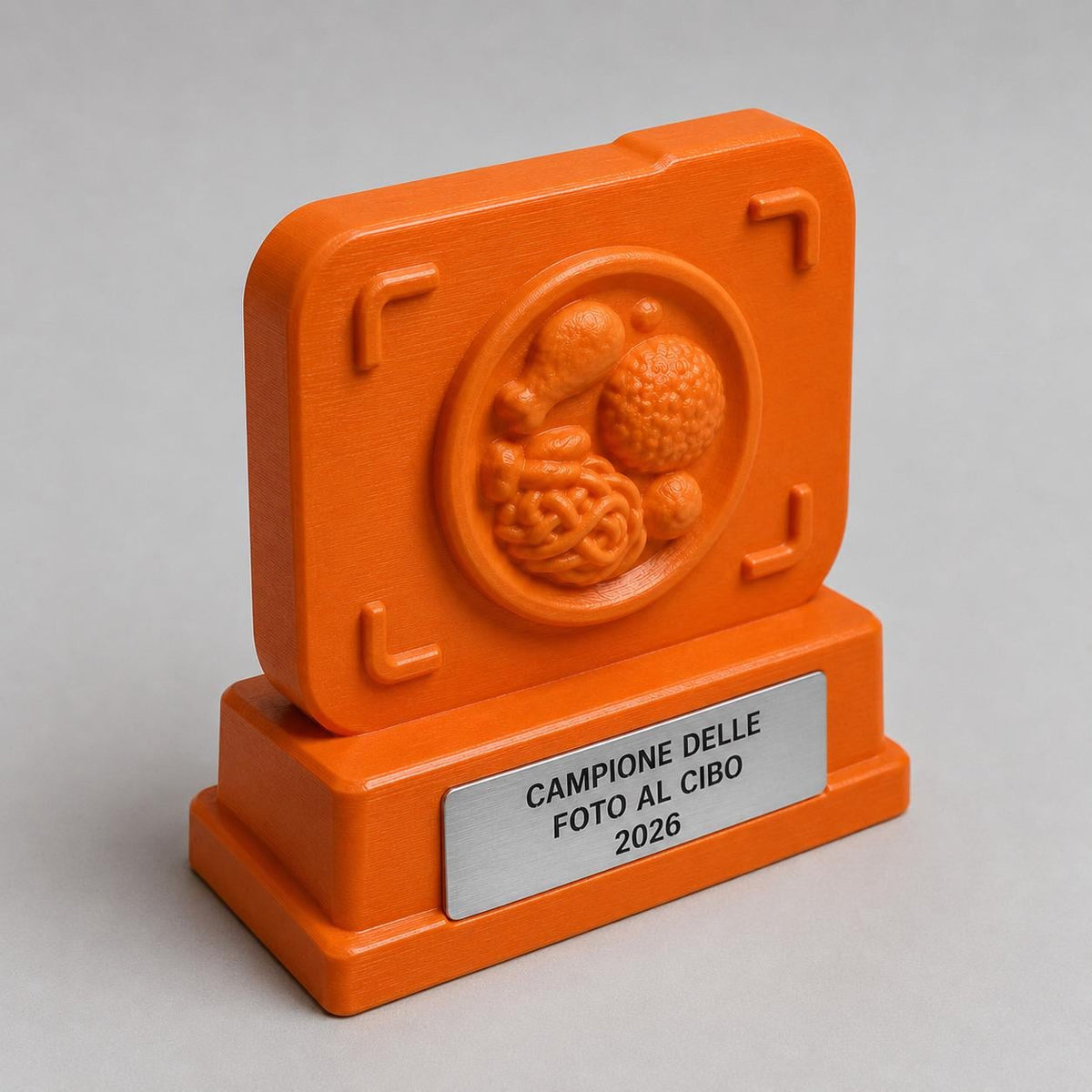 Trofeo Campione delle Foto al Cibo Personalizzato, Regalo Divertente per Amico, Collega, Foodie o Appassionato di Cucina