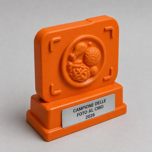 Trofeo Campione delle Foto al Cibo Personalizzato, Regalo Divertente per Amico, Collega, Foodie o Appassionato di Cucina