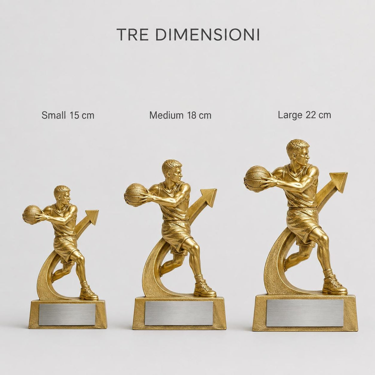 Trofeo Basket Assist Personalizzato, Premio Miglior Assistman per Tornei, Club, Squadre e Scuole, 15 18 o 22 cm