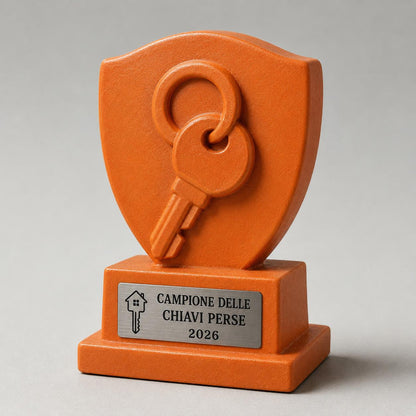 Trofeo Campione delle Chiavi Perse Personalizzato, Regalo Divertente per Amico, Collega, Papà, Mamma o Coinquilino
