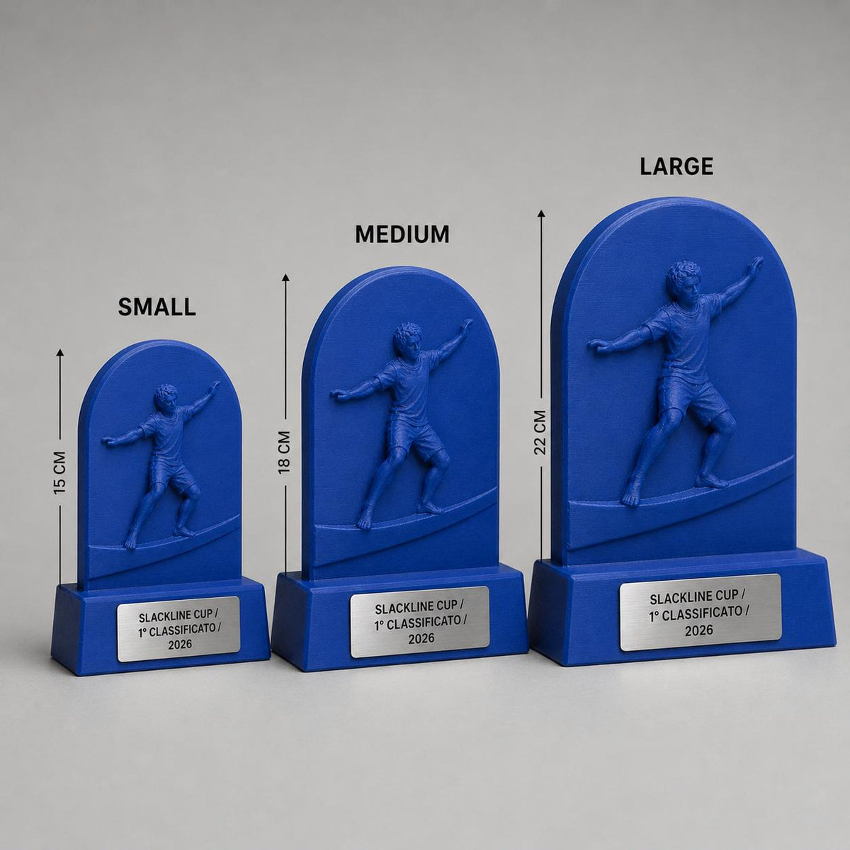 Trofeo Slackline Personalizzato, Premio Sportivo con Targhetta Incisa per Gare, Club, Atleti e Associazioni