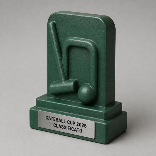 Trofeo Gateball Personalizzato, Premio Sportivo con Targhetta Incisa per Gare, Club, Squadre e Associazioni