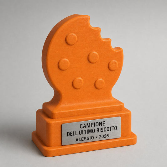 Trofeo Campione dell'Ultimo Biscotto Personalizzato, Regalo Divertente per Amico, Collega, Famiglia o Coinquilino