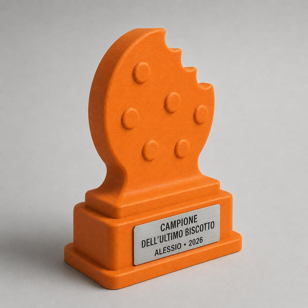 Trofeo Campione dell'Ultimo Biscotto Personalizzato, Regalo Divertente per Amico, Collega, Famiglia o Coinquilino