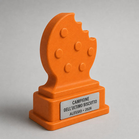 Trofeo Campione dell'Ultimo Biscotto Personalizzato, Regalo Divertente per Amico, Collega, Famiglia o Coinquilino
