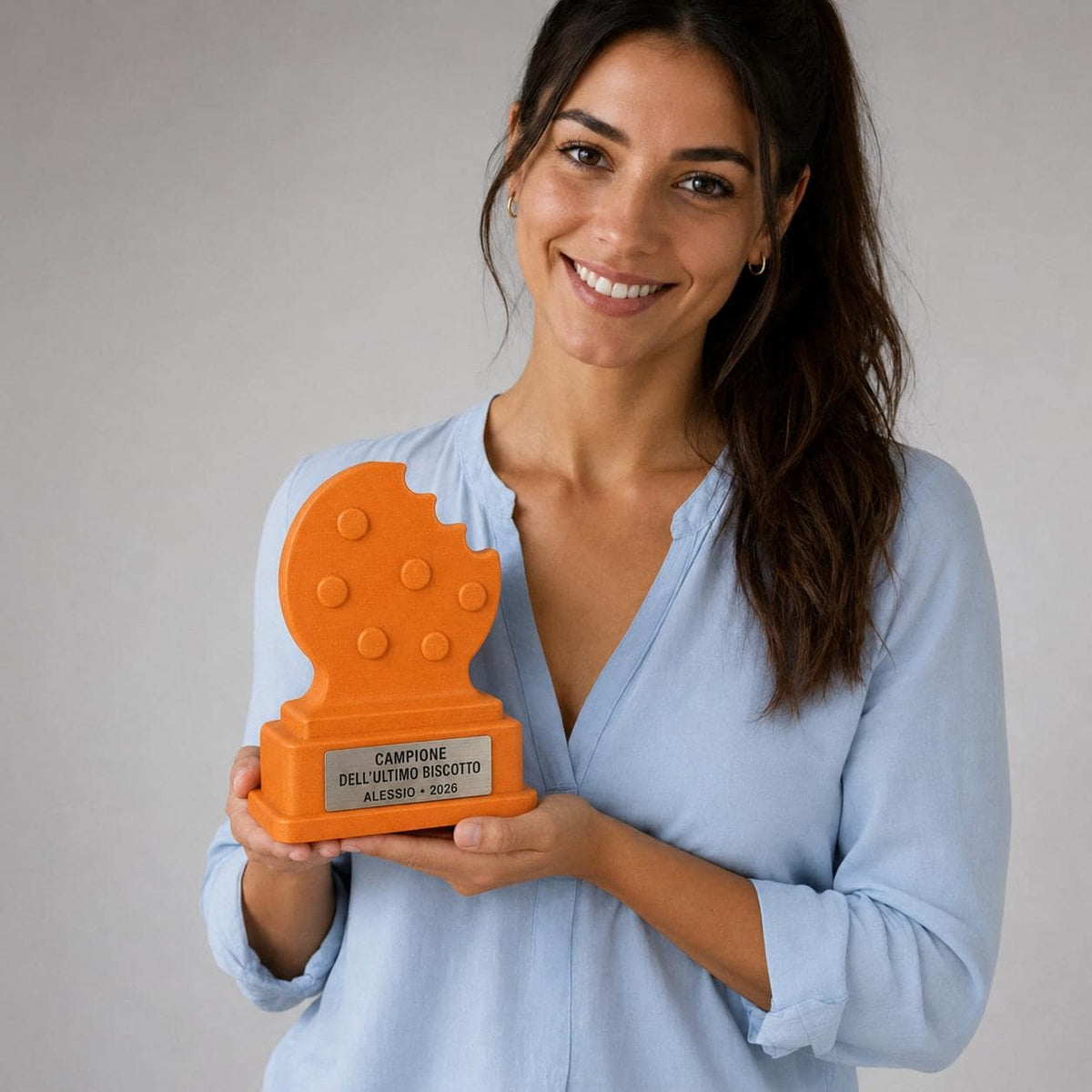 Trofeo Campione dell'Ultimo Biscotto Personalizzato, Regalo Divertente per Amico, Collega, Famiglia o Coinquilino