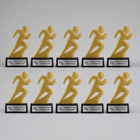 Set 10 Trofei Finisher Running Personalizzati con Logo