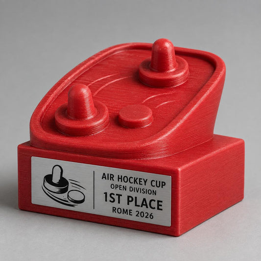 Trofeo Air Hockey Personalizzato, Premio Sportivo per Tornei, Sale Giochi, Club e Associazioni