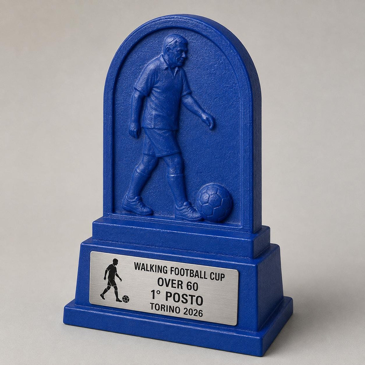 Trofeo Walking Football Personalizzato, Premio Calcio Camminato per Tornei, Club, Squadre e Associazioni