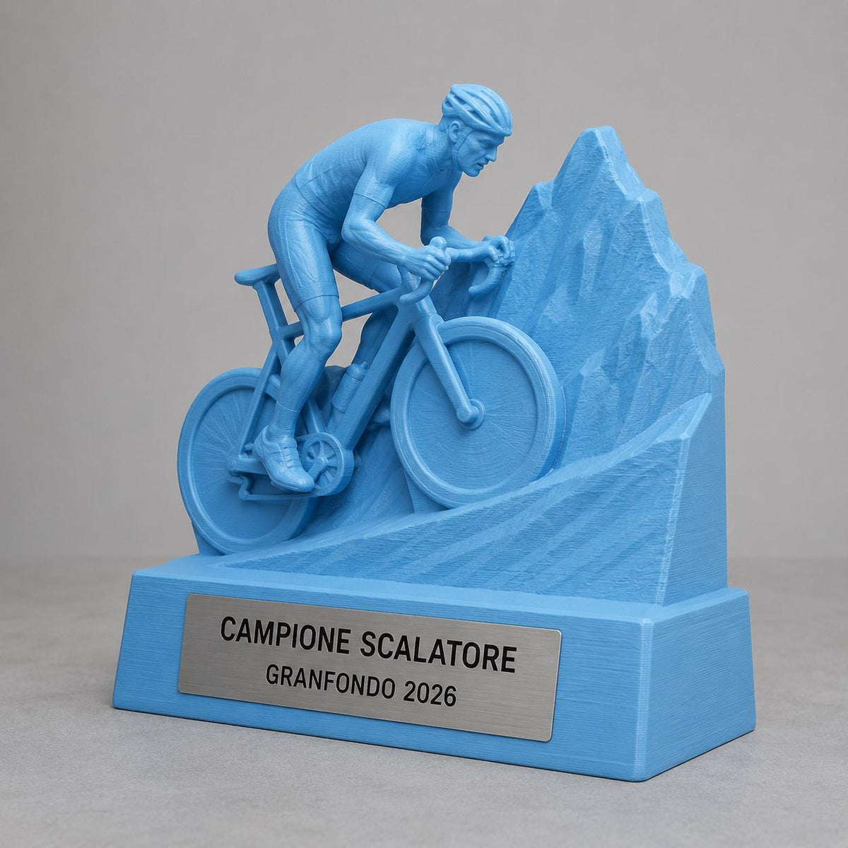 Trofeo Ciclismo Scalatore in Salita Personalizzato, Premio Granfondo per Gare, Club e Squadre, 15 18 o 22 cm
