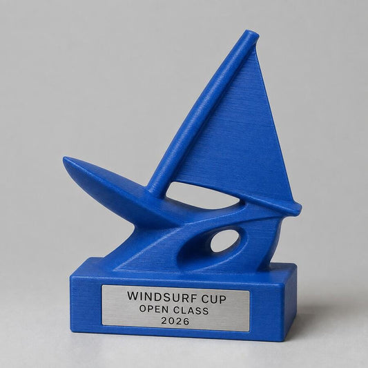 Trofeo Windsurf Personalizzato, Premio Sportivo per Regate, Club e Scuole Vela con Targhetta Incisa