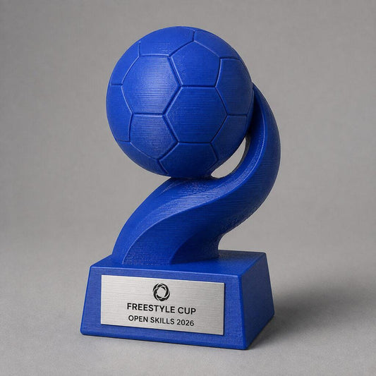 Trofeo Calcio Freestyle Personalizzato, Premio per Contest, Club e Atleti con Logo e Targhetta Incisa