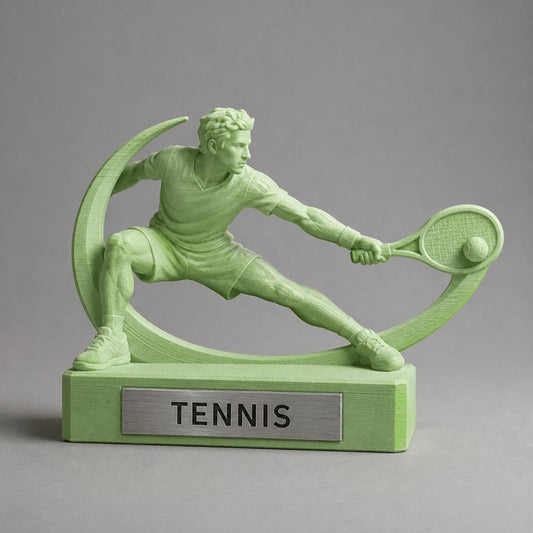Trofeo Tennis Rovescio in Allungo Personalizzato, Premio Tennista per Tornei, Club e Squadre, 15 18 o 22 cm