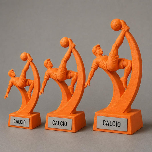 Set Trofei Calcio Rovesciata Acrobatica Personalizzati, 3 6 o 10 Premi per Tornei, Club e Squadre con Logo