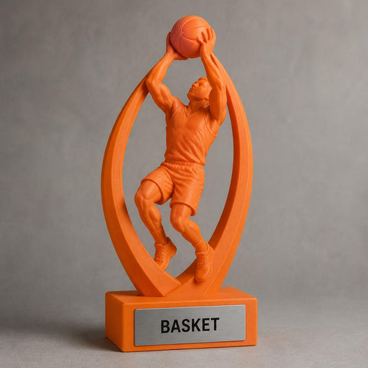 Trofeo Basket Rimbalzo Offensivo Personalizzato, Premio Miglior Rimbalzista per Tornei, Club e Squadre, 15 18 o 22 cm