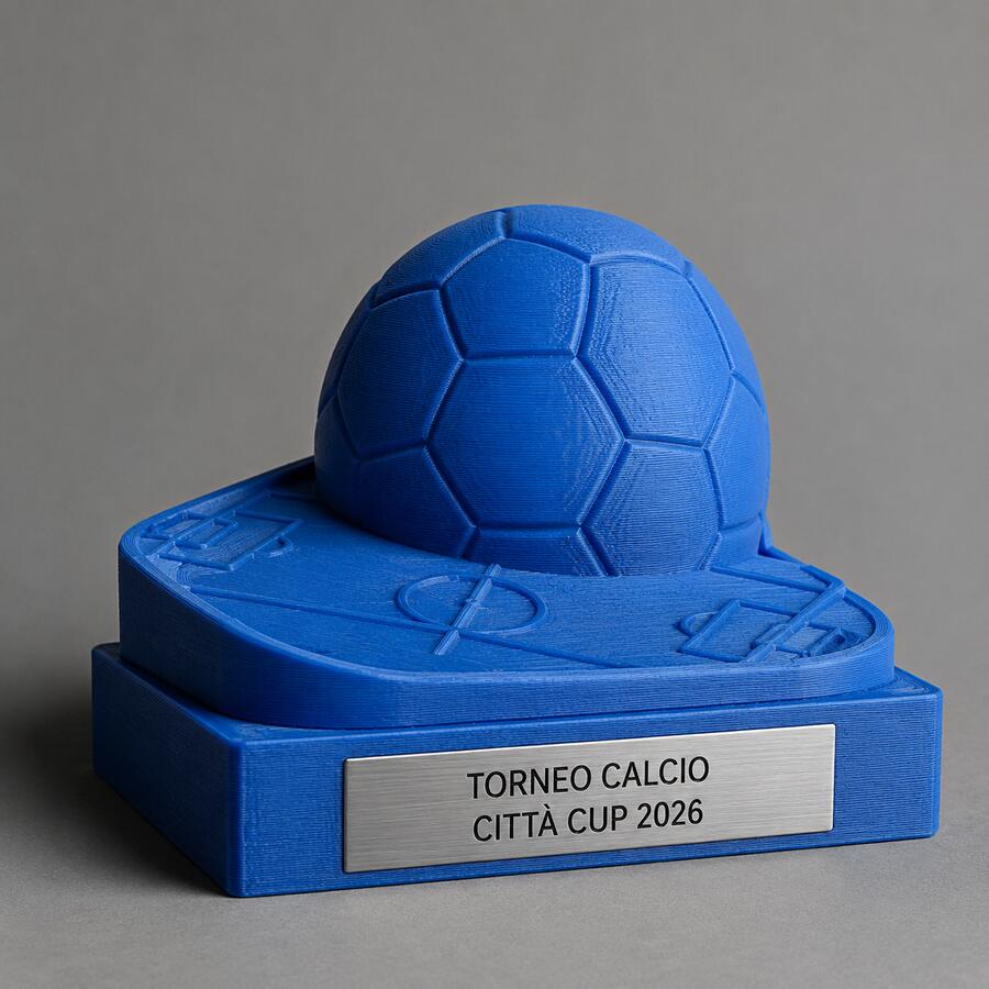 Trofeo Calcio Pallone e Campo Personalizzato, Premio 3D per Tornei, Squadre, Club e Scuole Calcio