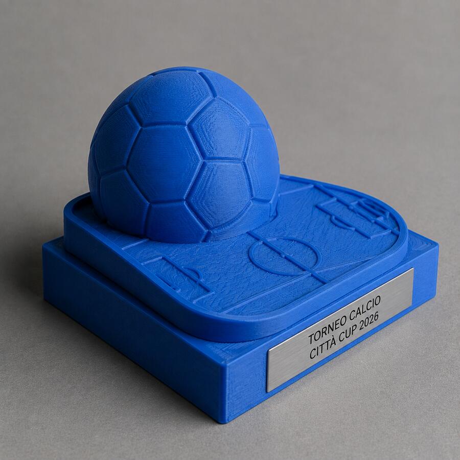 Trofeo Calcio Pallone e Campo Personalizzato, Premio 3D per Tornei, Squadre, Club e Scuole Calcio