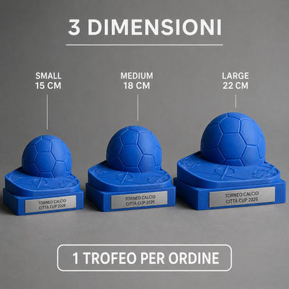 Trofeo Calcio Pallone e Campo Personalizzato, Premio 3D per Tornei, Squadre, Club e Scuole Calcio