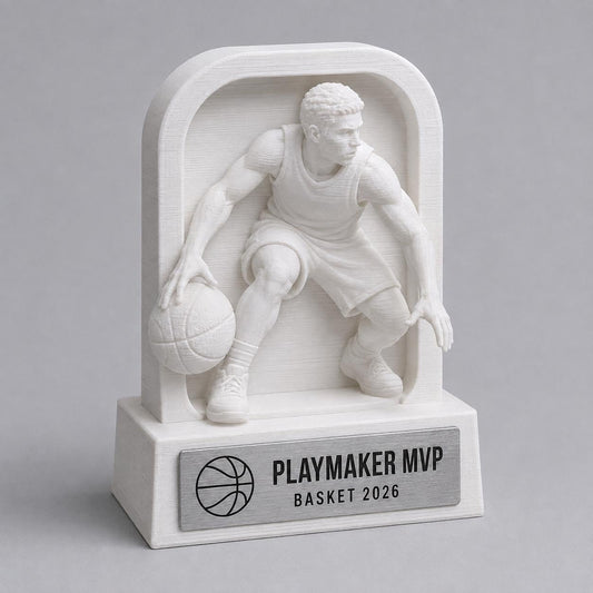 Trofeo Basket Playmaker in Crossover Personalizzato, Premio Pallacanestro per Tornei Squadre e Club, 15 18 o 22 cm