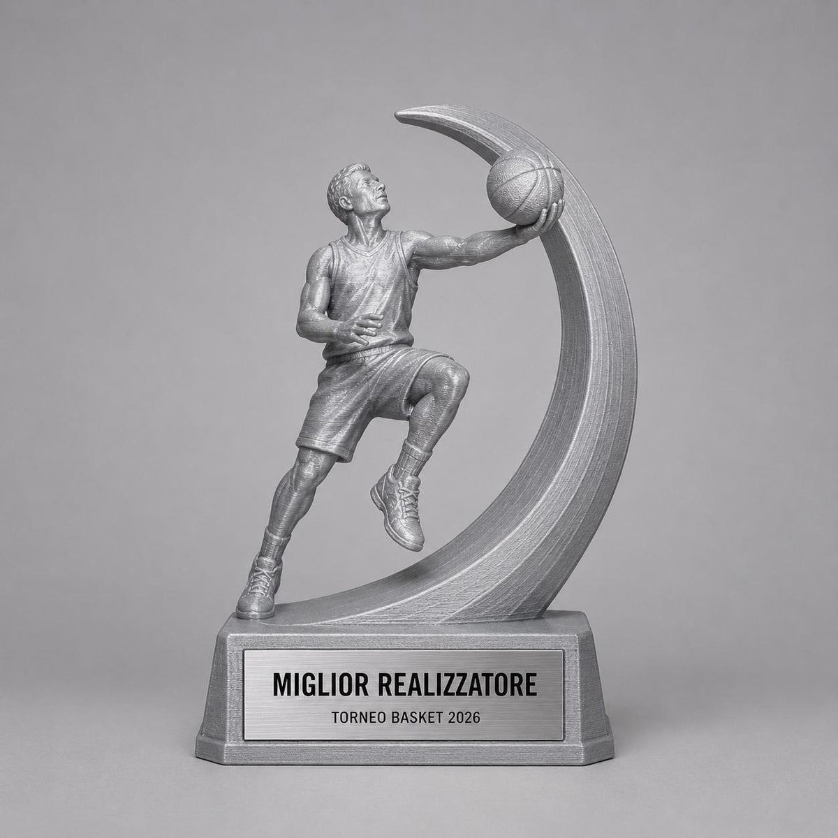 Trofeo Basket Sottomano Personalizzato, Premio Miglior Realizzatore per Tornei, Club e Squadre, 15 18 o 22 cm