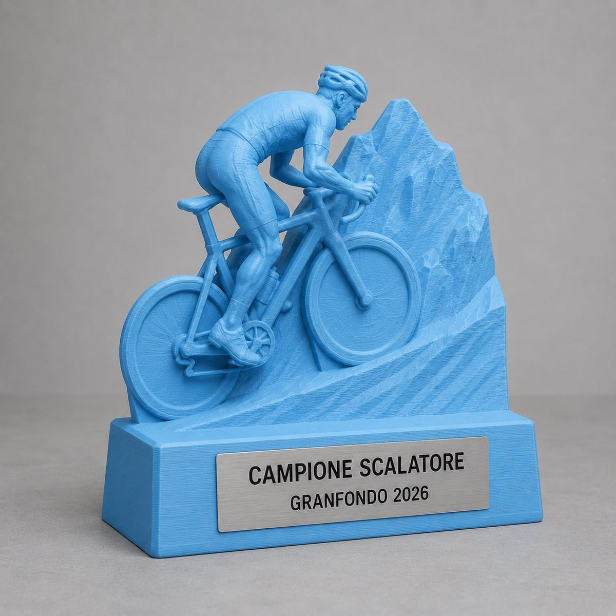 Trofeo Ciclismo Scalatore in Salita Personalizzato, Premio Granfondo per Gare, Club e Squadre, 15 18 o 22 cm