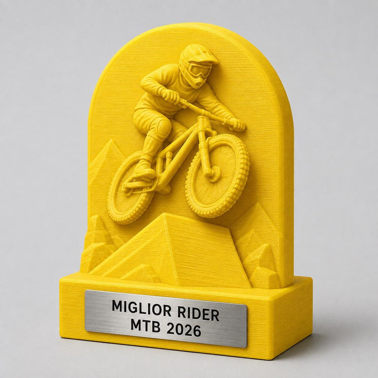 Trofeo Ciclismo MTB Salto Personalizzato, Premio Miglior Rider per Gare Downhill, Club e Squadre, 15 18 o 22 cm