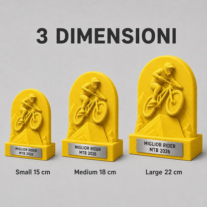 Trofeo Ciclismo MTB Salto Personalizzato, Premio Miglior Rider per Gare Downhill, Club e Squadre, 15 18 o 22 cm
