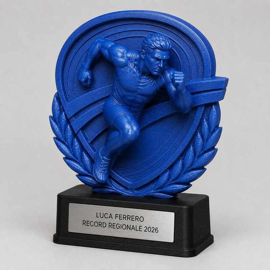 Trofeo Premium Velocista del Trionfo Personalizzato – Premio Atletica e Corsa, 28 o 38 cm, Stampa 3D PLA