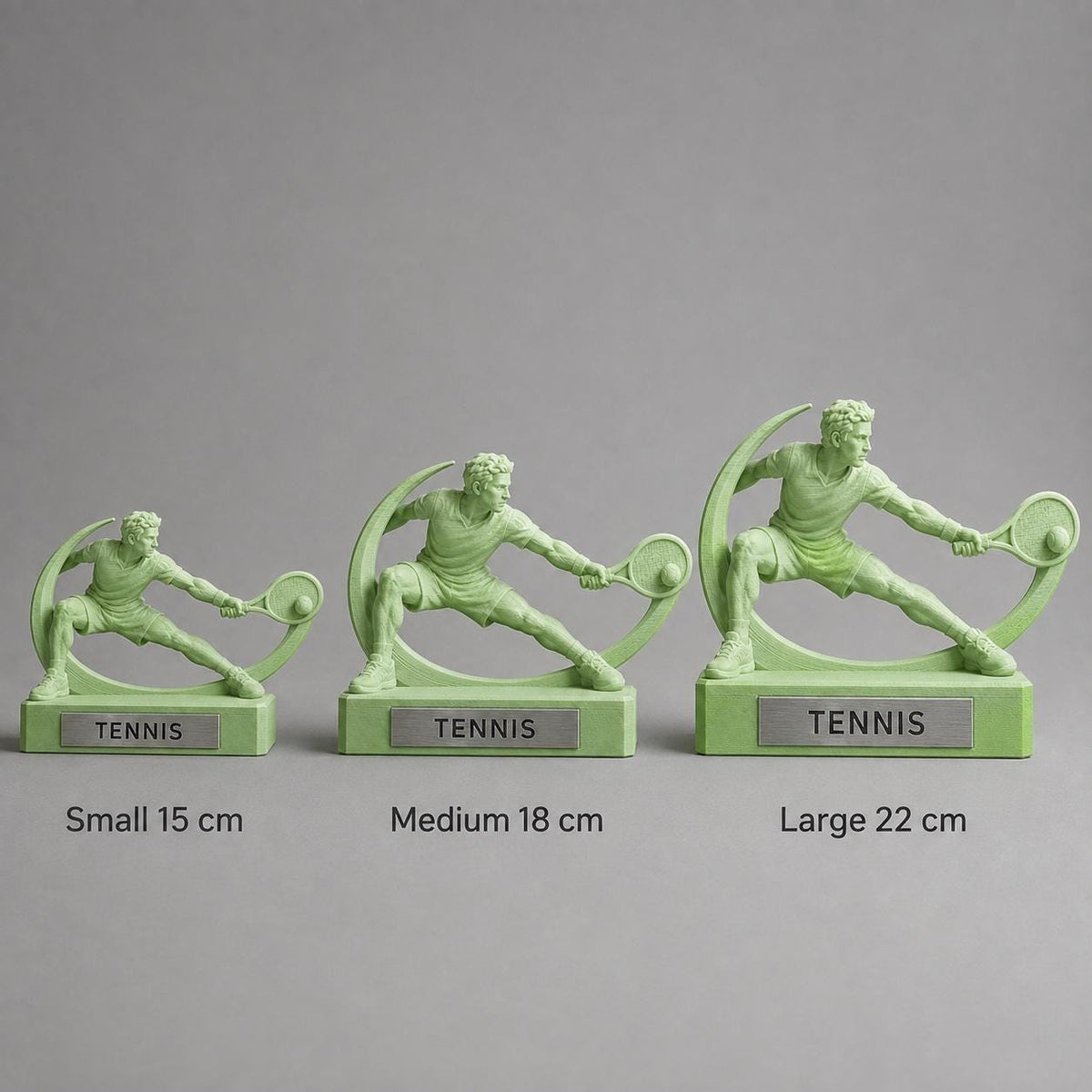 Trofeo Tennis Rovescio in Allungo Personalizzato, Premio Tennista per Tornei, Club e Squadre, 15 18 o 22 cm
