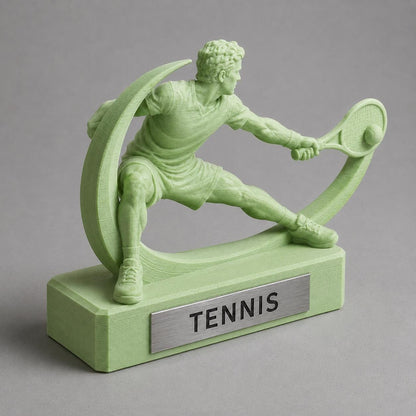 Trofeo Tennis Rovescio in Allungo Personalizzato, Premio Tennista per Tornei, Club e Squadre, 15 18 o 22 cm