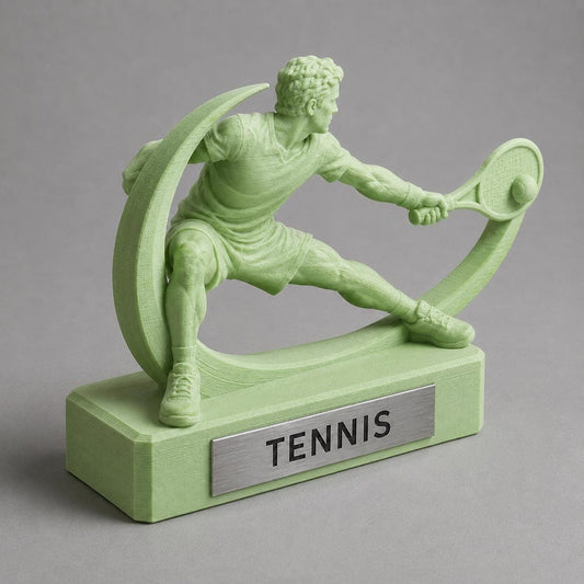 Trofeo Tennis Rovescio in Allungo Personalizzato, Premio Tennista per Tornei, Club e Squadre, 15 18 o 22 cm