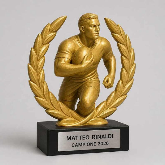 Trofeo Premium Rugbista del Trionfo personalizzato – premio rugby e riconoscimento sportivo