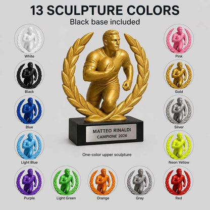 Trofeo Premium Rugbista del Trionfo personalizzato – premio rugby e riconoscimento sportivo