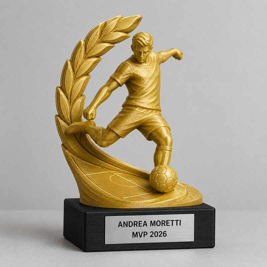 Trofeo Premium Calciatore del Trionfo personalizzato – premio calcio e riconoscimento sportivo