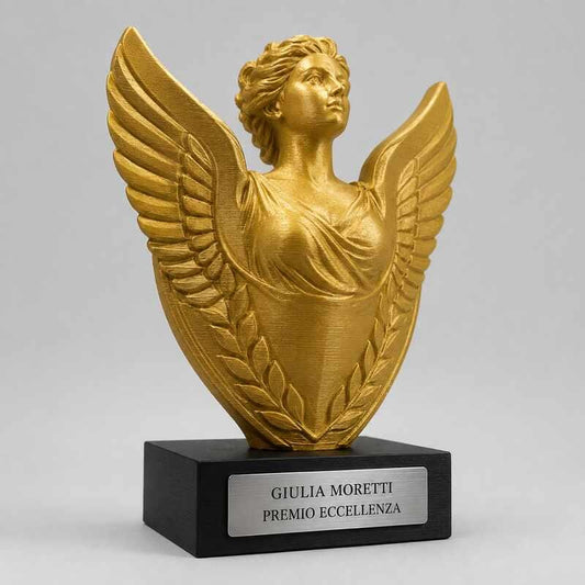 Trofeo Premium Dea Alata del Trionfo personalizzato – premio eccellenza e vittoria