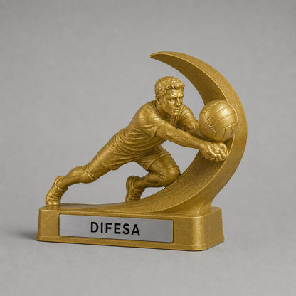 Trofeo Pallavolo Bagher in Tuffo Personalizzato, Premio Difesa per Tornei, Club e Squadre, 15 18 o 22 cm