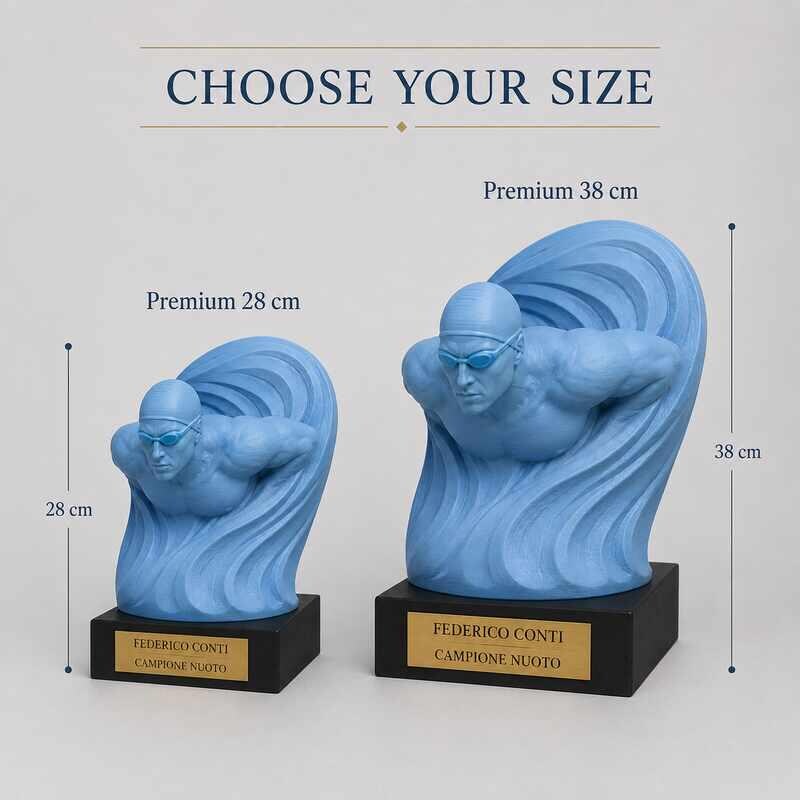 Trofeo Premium Nuotatore del Trionfo personalizzato – premio nuoto e vittoria