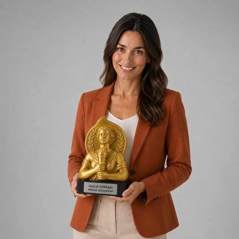 Trofeo Premium Custode della Fiaccola personalizzato – premio leadership e successo