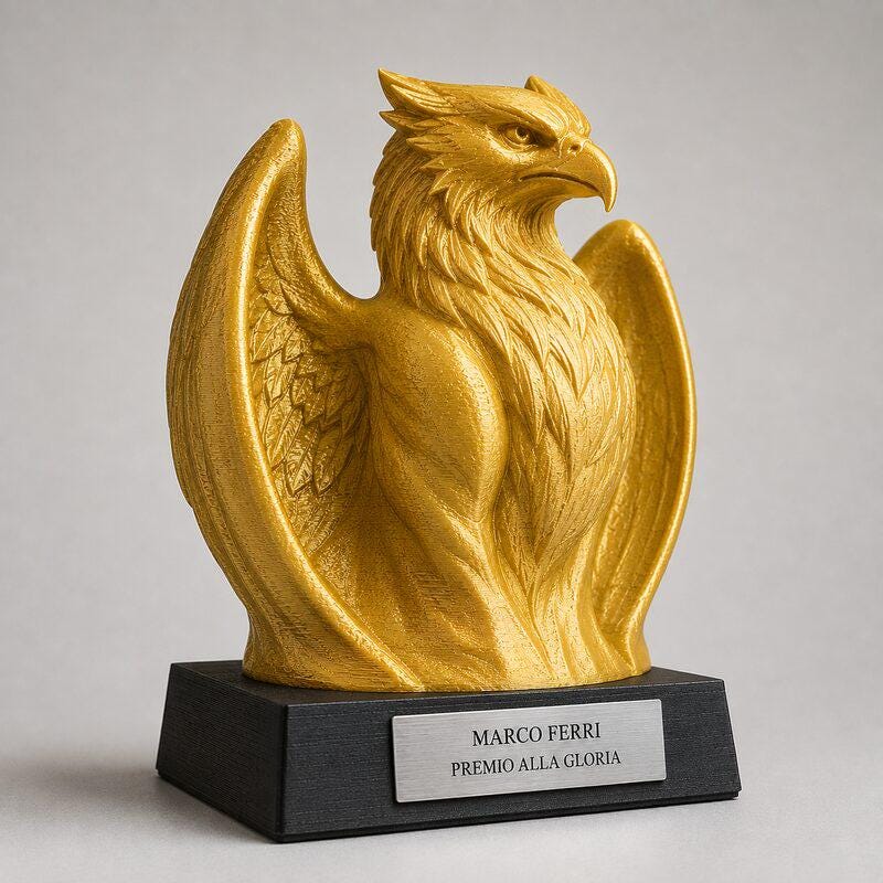 Trofeo Premium Grifone della Gloria personalizzato – premio trionfo e prestigio