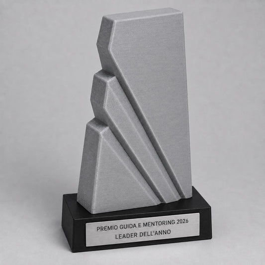 Trofeo Astratto Effetto Pietra Faro Personalizzato, Premio Aziendale Guida e Mentoring, 15 18 o 22 cm