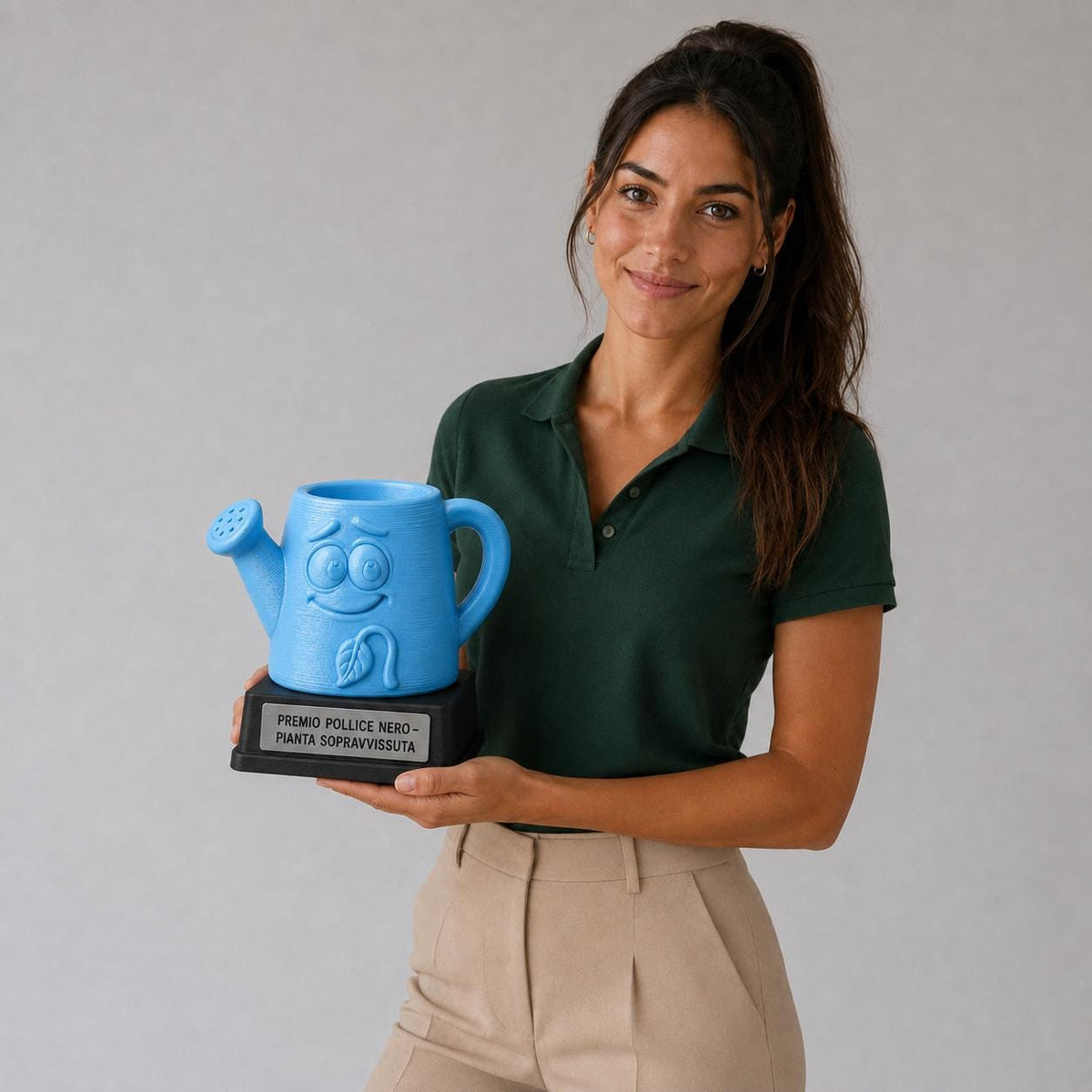 Trofeo Pollice Nero Personalizzato, Annaffiatoio Cartoon, Premio Divertente per Amico, Famiglia e Amante delle Piante
