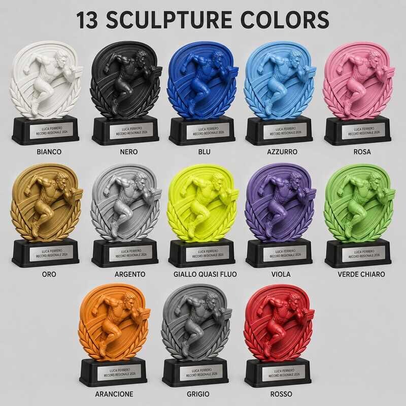 Trofeo Premium Velocista del Trionfo Personalizzato – Premio Atletica e Corsa, 28 o 38 cm, Stampa 3D PLA