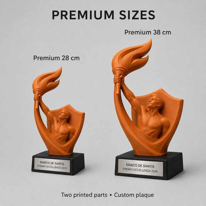 Trofeo Premium Portatore della Fiaccola personalizzato – premio eccellenza e leadership
